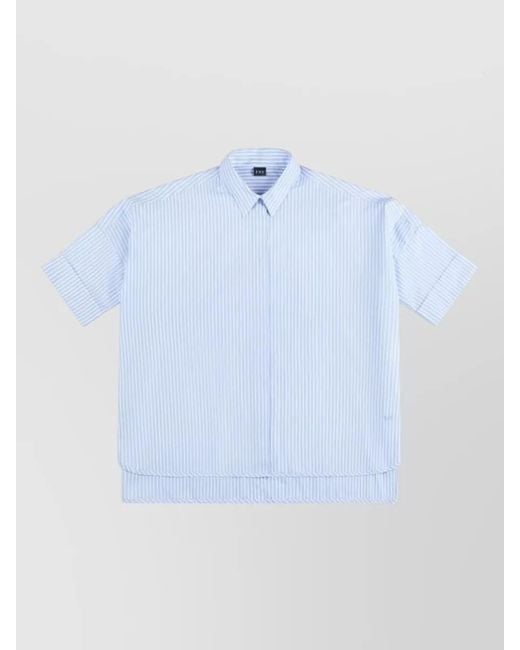 Fay Blue Striped Cotton Shirt