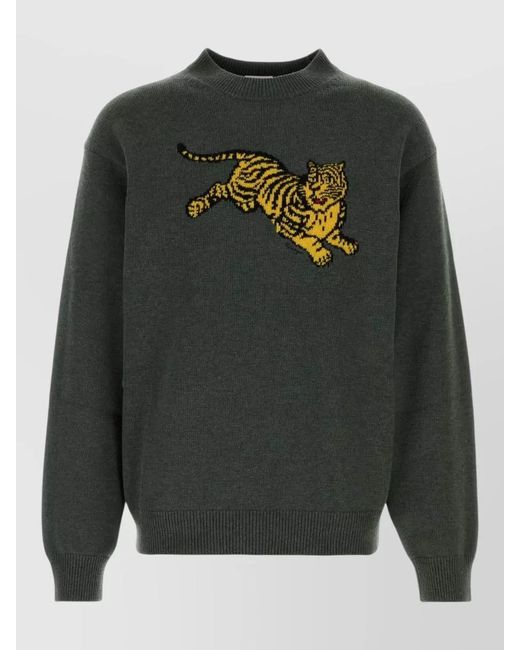 KENZO Gray Embellished Sweater for men