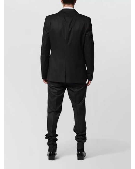 Dolce & Gabbana Black Wool Slim-Fit Single-Breasted Suit for men