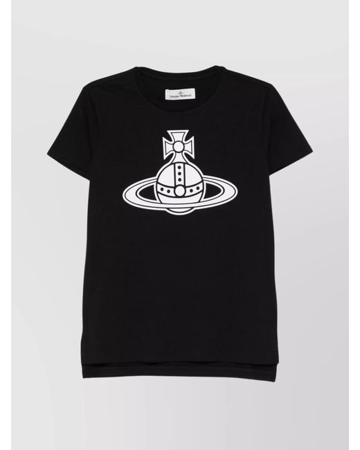 Vivienne Westwood Black Cotton Printed Short-Sleeve T-Shirt for men