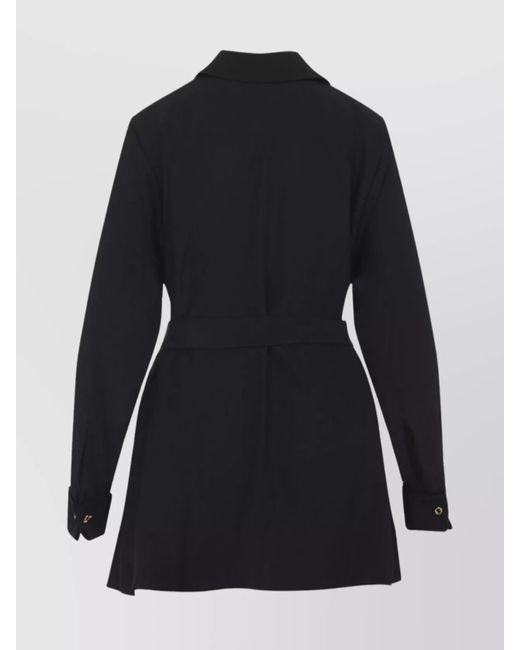 Loewe Blue Cotton Leather Belted Shirt