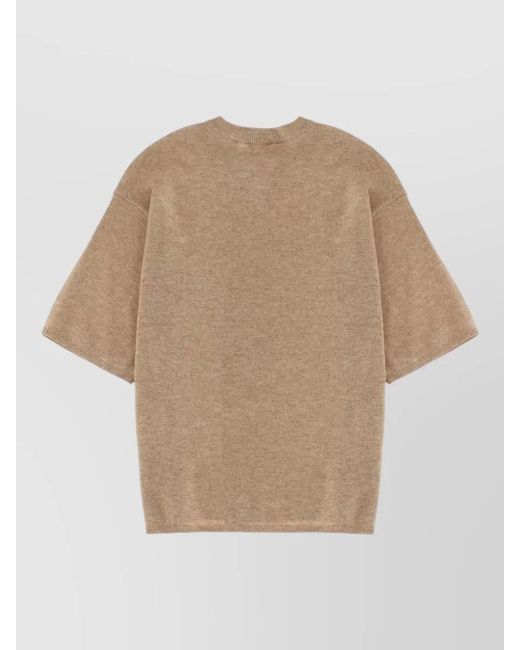 THE GARMENT Natural Knit Oversized Short Sleeve Como Top
