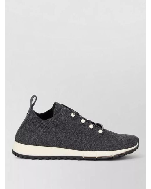 Jimmy Choo Multicolor Cashmere Mesh Lace Up Sneakers Ankle