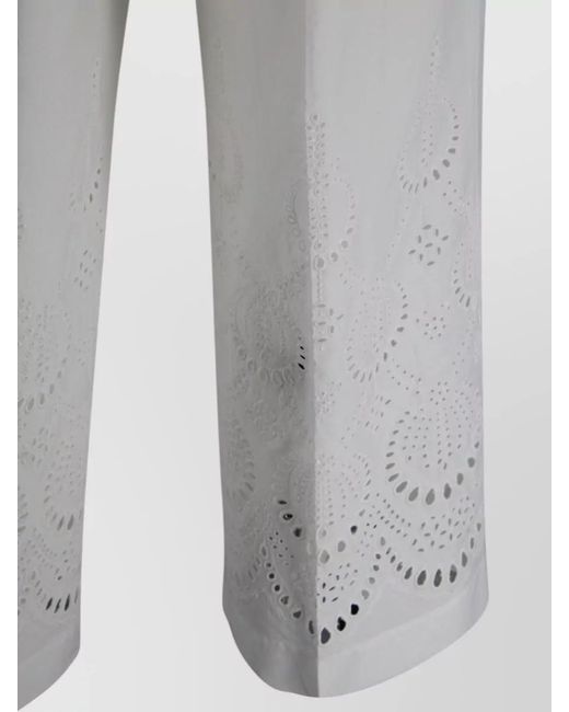 P.A.R.O.S.H. Gray Cropped Trousers Featuring Adjustable Drawstring Waist