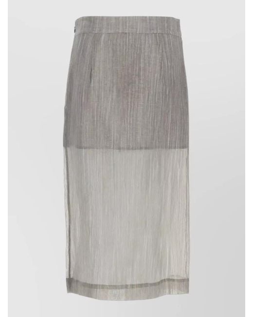 THE GARMENT Gray High Waist Midi Skirt Delphi Wrap