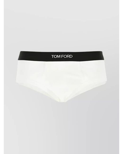 Tom Ford White Stretch Cotton Briefs for men