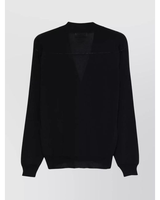 Lardini Blue Wool V-Neck Cardigan Sweater for men