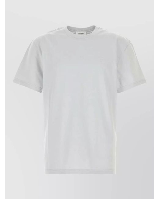 McQueen White Cotton Crew Neck Short Sleeve T Shirt for men