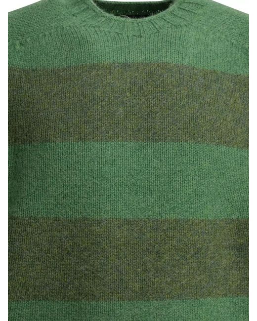 Beams Plus Green Wool Jumper for men