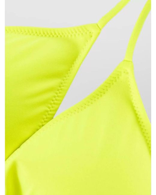 Mc2 Saint Barth Yellow Halterneck Triangle Bikini Top