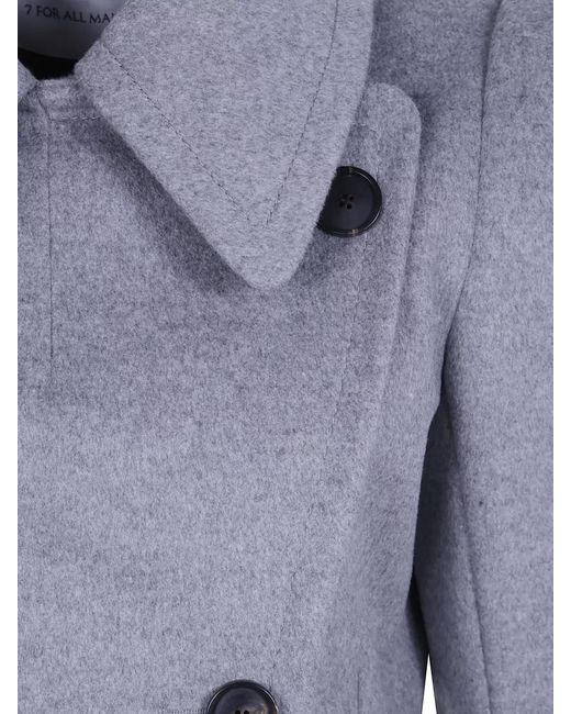 7 For All Mankind Blue Virgin Wool Double Breasted Jacket