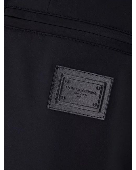 Dolce & Gabbana Blue Polyester Blend Pants Side Cargo Pockets for men