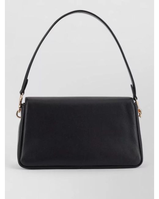 Tory Burch Black Charlie Leather Small Shoulder Bag