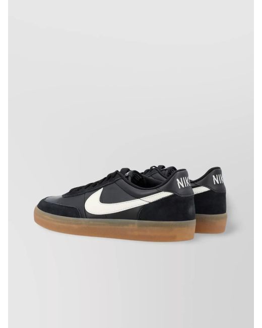 Nike Gray Leather Low-Top Sneakers