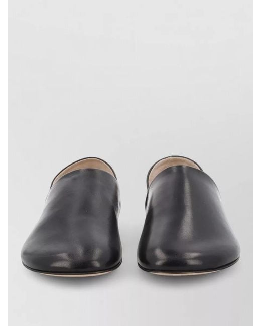 J.W. Anderson Gray Leather Loafer Shoe Round Toe Design