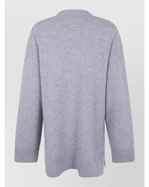 Totême Gray Cashmere Merinos "Longline" Cardigan