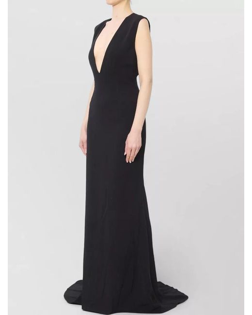 Solace London Black Althea Crepe De Chine Maxi Dress