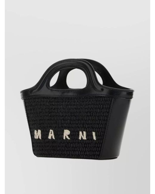 Marni Black Tropicalia Micro Shoulder Bag