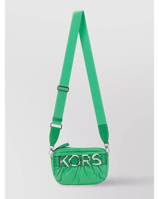 Michael Kors Green Camera Bag Recycled Polyester Crossbody Bag