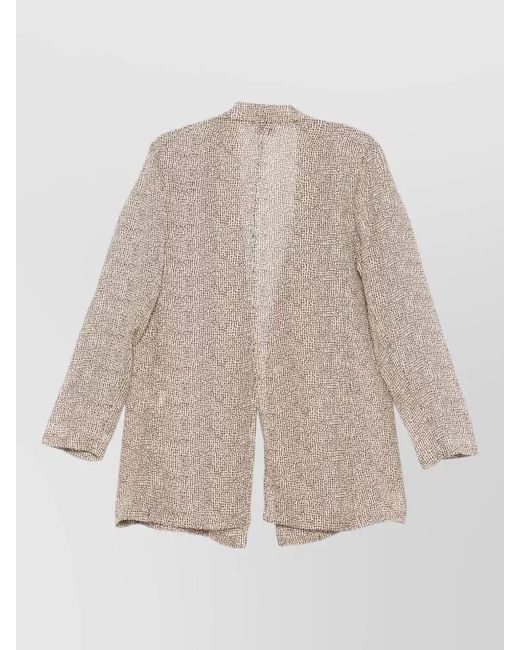 Alysi Natural Single Breasted Blazer Jacket Dot Pattern