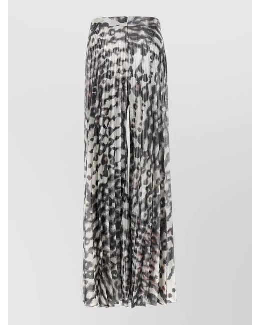 Gianluca Capannolo White Antonia Pants Elastic Waist Pleated Midi