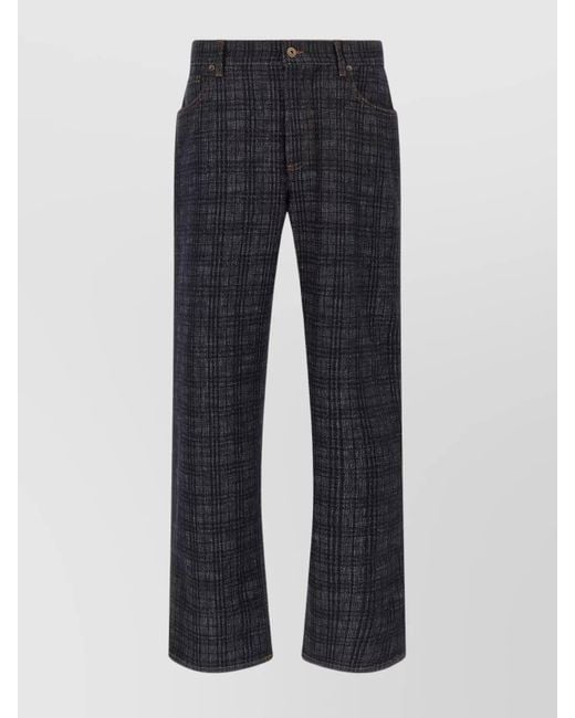 Burberry Blue Cotton Straight-Leg Jeans for men
