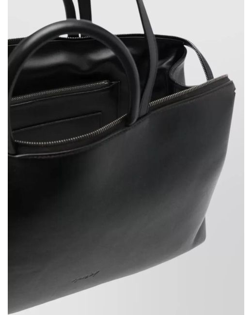 Marsèll Black Horizontal Soft Shoulder Bag Top Handles Strap