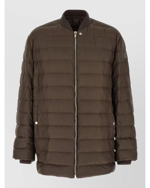 Rick Owens Brown Moncler + 'Flight Parka' Down Jacket for men