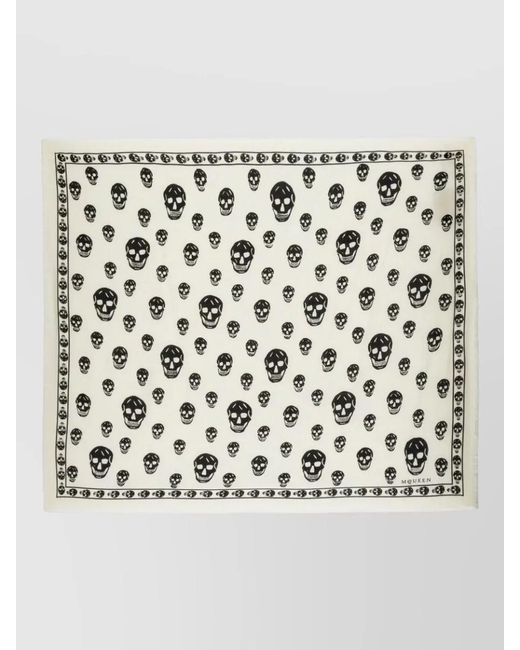 McQueen Multicolor Silk Skull Scarf