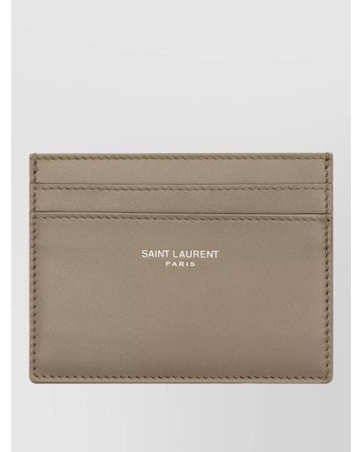 Saint Laurent Natural Leather Cardholder for men