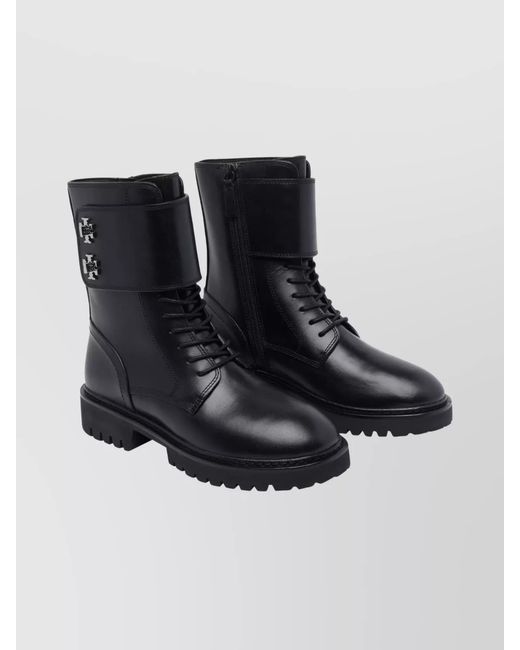 Tory Burch Black Leather Ankle Boots