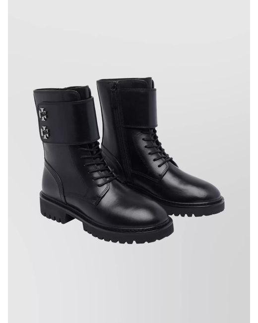Tory Burch Black Leather Ankle Boots