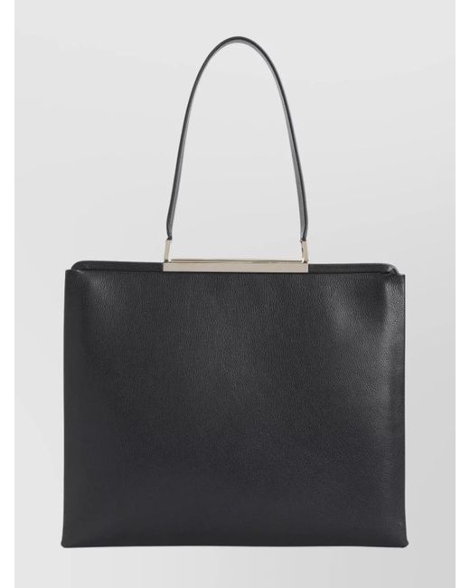 Tom Ford Black Rectangular Shoulder Bag Metal Hardware