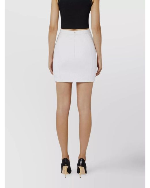 Elisabetta Franchi White High-Rise Mini Skirt