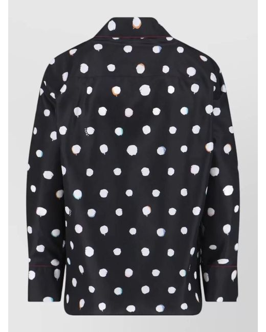 Fendi Blue Silk Shirt
