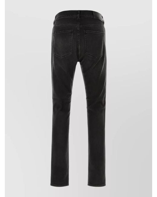 PT Torino Black Stretch Denim Jeans Belt Loops Faded Wash for men