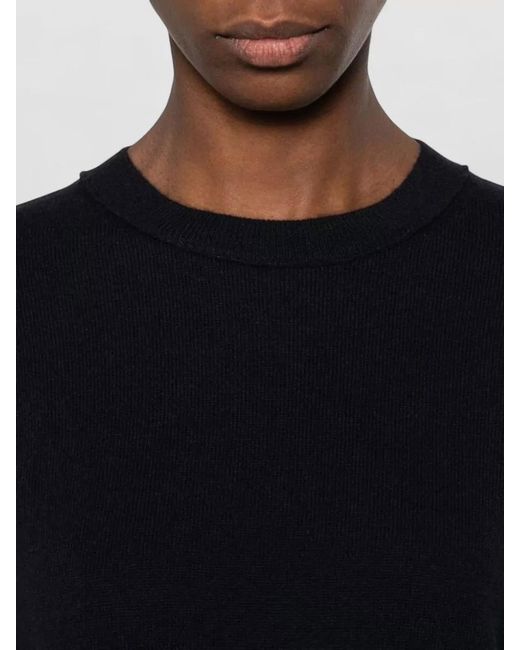 Lisa Yang Blue Cashmere Crew-Neck Long-Sleeve Sweater