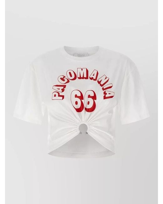 Rabanne White Printed T-Shirt