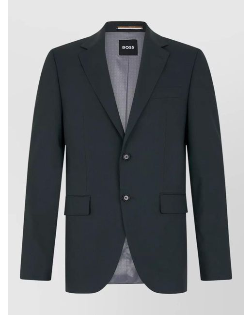 Boss Blue Single Breasted Tailored Jacket And Trousers for men