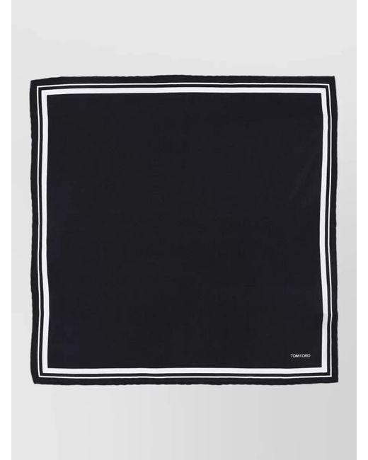 Tom Ford Black Silk Pocket Square for men