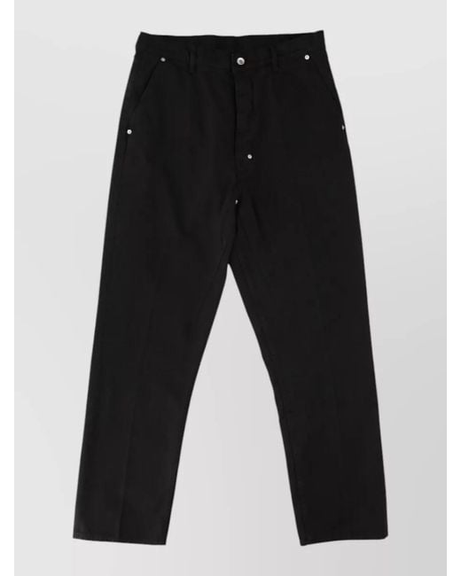 Rick Owens Black Straight-Leg Trousers for men