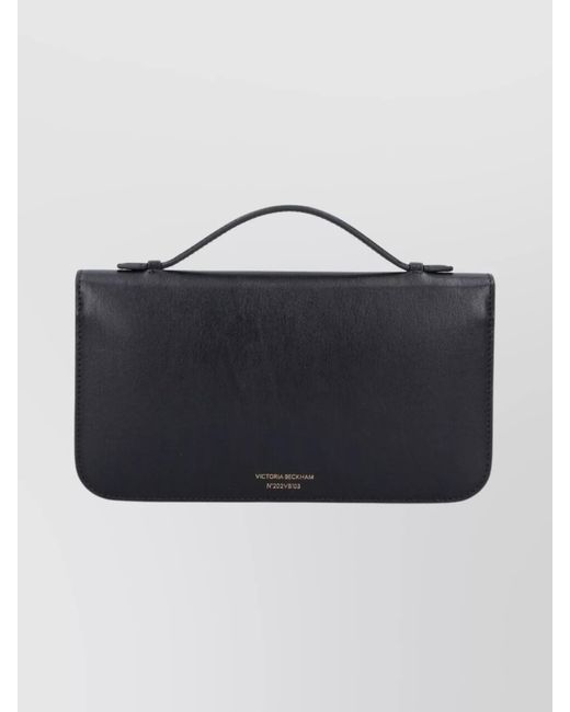 Victoria Beckham Blue Dia Leather Clutch Bag