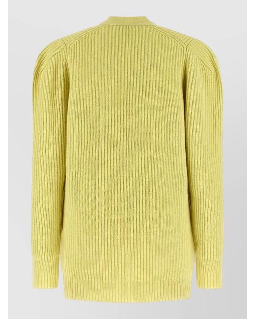 Stella McCartney Yellow Thick Knit Cardigan