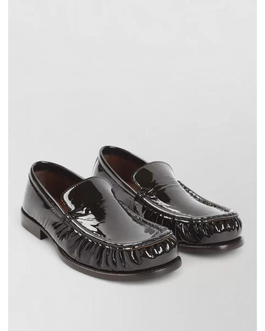 Dries Van Noten Gray Leather Loafers