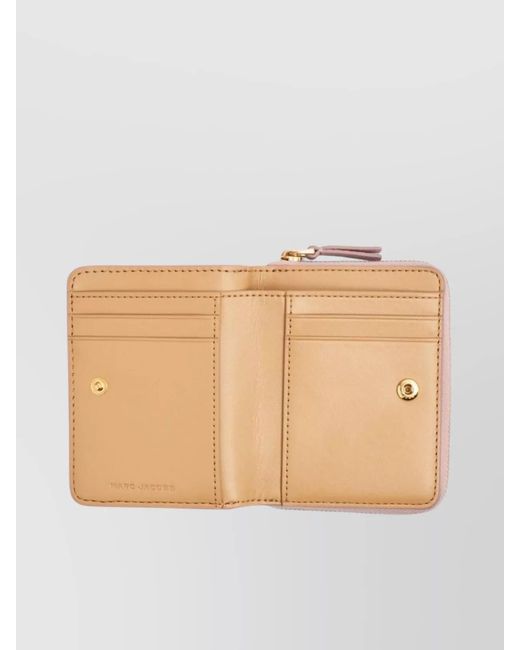 Marc Jacobs Pink Leather Pebbled Compact Wallet
