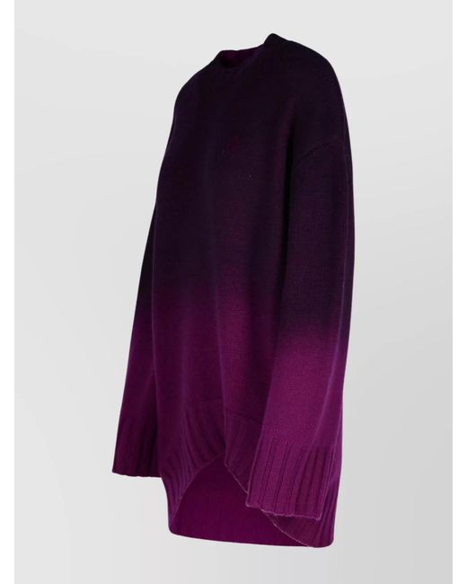 The Attico Purple Oversized Wool Cashmere Jumper