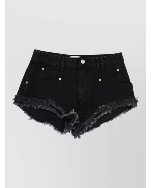Isabel Marant Black Denim Short Shorts