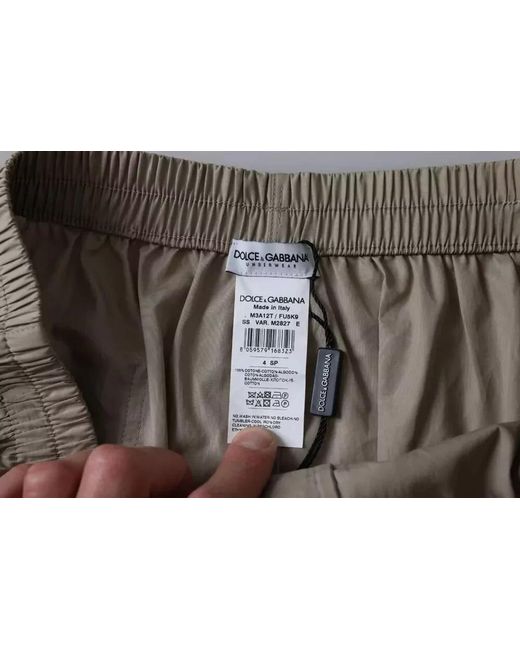 Dolce & Gabbana Gray Cotton Regular Boxer Shorts for men