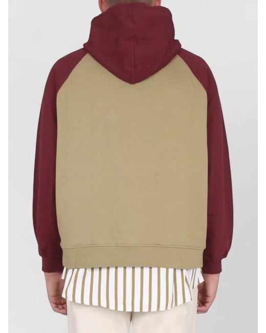 Sunnei Multicolor Hooded Sweatshirt Raglan Sleeves Ribbed Trims for men