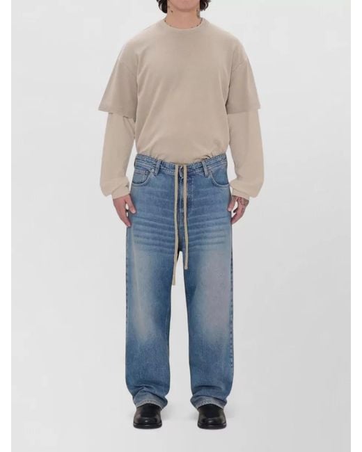 Haikure Blue Denim Wide-Leg Jeans for men